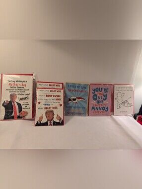 Greeting Cards 6 Pack Humorous 4 Blank Mother's Father's Day Sweetie Political